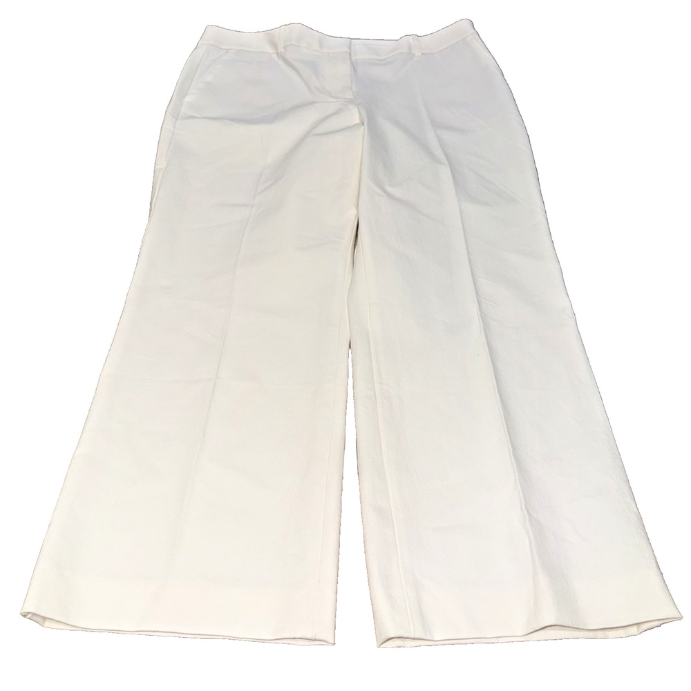 Talbots White Wide-Leg Pants